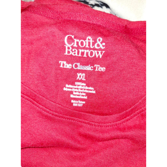 Croft & Barrow Red Long layering lagenlook Sleeve Tee XXL - Picture 3 of 3